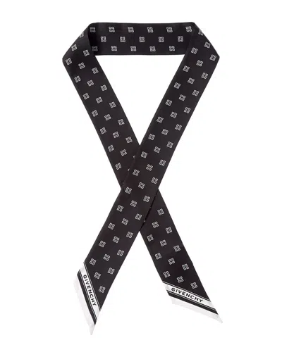 Givenchy Bandeau Silk Scarf In Black
