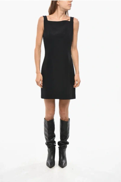 Givenchy Bare Back Sheath Dress With Draped Detail In Black