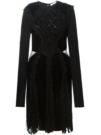 Givenchy Baroque Patterned Velour Dress In Black