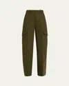 Givenchy Cotton Blend High Waist Cargo Pants