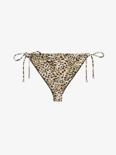 GIVENCHY BIKINI BOTTOM WITH LEOPARD PRINT AND 4G DETAIL