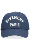 Givenchy Gi317154bm Logo-embroidered Cotton Baseball Cap In Blue