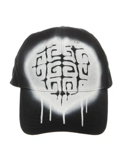 Pre-owned Givenchy Baseball Cap With Printed Logo In Black