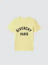 Givenchy Kids'  Basic Cotton T-shirt With Logo In Yellow