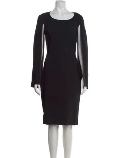 Pre-owned Givenchy Bateau Neckline Knee-length Dress In Black