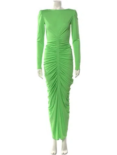 Pre-owned Givenchy Bateau Neckline Long Dress In Green