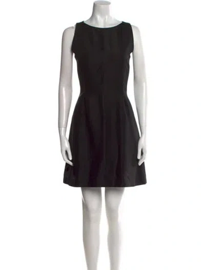 Pre-owned Givenchy Bateau Neckline Mini Dress In Black