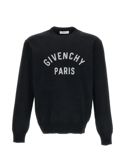 GIVENCHY BEADED LOGO-PRINT SWEATER