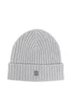 Givenchy Beanie Ribbed Texture Turn Up Brim Design In Purple