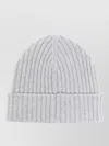 Givenchy Beanie Ribbed Texture Turn Up Brim Design In Gray