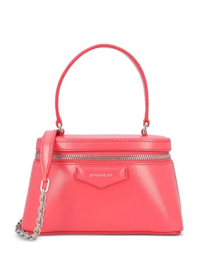 Givenchy Antigona Vanity Bag In Box Leather With Chain In Pink