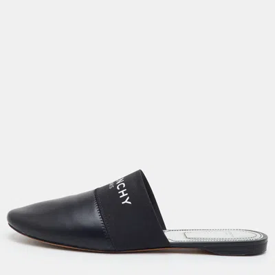 Pre-owned Givenchy Bedford Size 39.5 Black Leather Mules