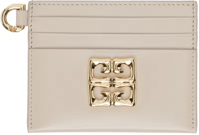 Givenchy Beige 4g Card Holder In 257-natural Beige