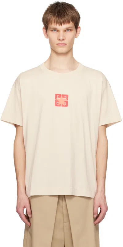 Givenchy Beige 4g Stars T-shirt In 129-dust Grey