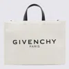 GIVENCHY GIVENCHY BEIGE AND BLACK CANVAS G MEDIUM TOTE BAG