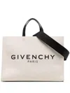 GIVENCHY BEIGE AND BLACK MEDIUM G-TOTE BAG IN CANVAS