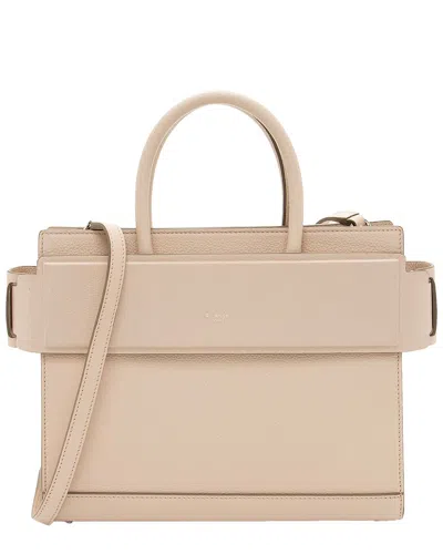 Givenchy Beige & Pink Calfskin Horizon Small Tote (authentic Pre-loved) In Neutral
