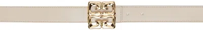 Givenchy Beige & White Leather Reversible Belt In 257-natural Beige