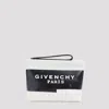 Givenchy Beige/ Black Logo Clutch In Black