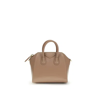 Givenchy Beige Calf Leather Bos Taurus Handbag In Brown