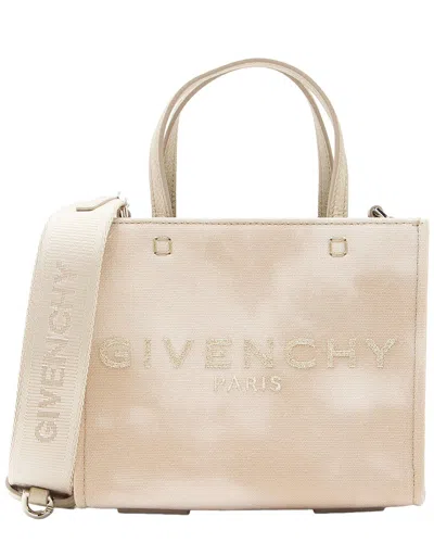 Pre-owned Givenchy Beige Canvas, Leather & Nylon Mini G Shopper Tote (authentic Pre-  Loved)