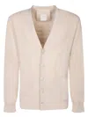 Givenchy V-neck Ivory Cardigan In Neutrals