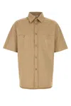 Givenchy Men Beige Cotton Shirt In Brown