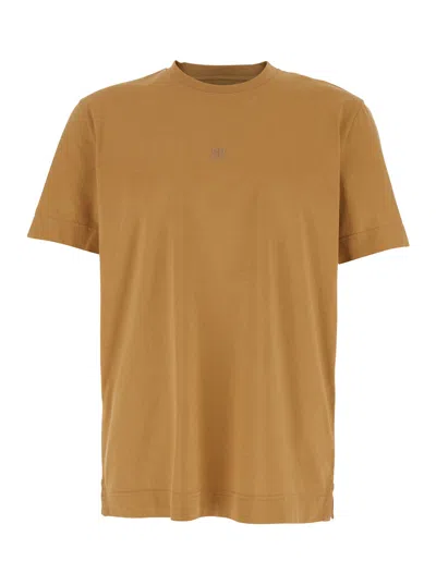 Givenchy Beige Crewneck T-shirt With 4g Logo On The Front In Cotton Man In Cream
