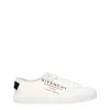 Givenchy Beige Fabric Low Top Men's Sneakers In White