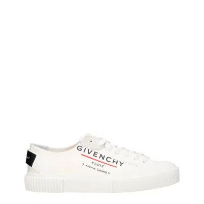 Givenchy Beige Fabric Low Top Men's Sneakers In White