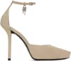 Givenchy Beige G Lock Platform Heels In 257 Natural Beige