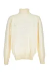 Givenchy Logo Embroidery Turtleneck Sweater In Neutral