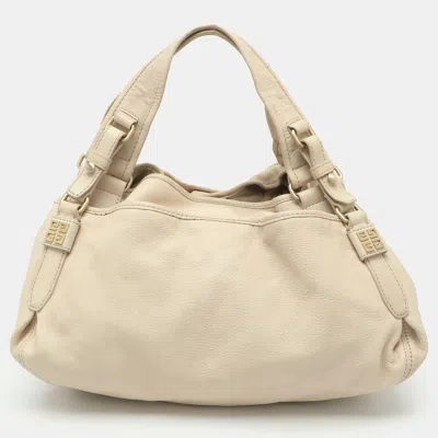 Pre-owned Givenchy Beige Leather Bucket Bag In Sand
