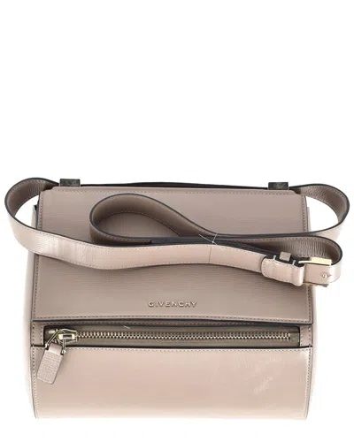 Pre-owned Givenchy Beige Leather Medium Pandora Box Shoulder Bag (authentic Pre-loved) In Neutral
