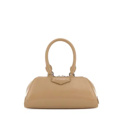 Givenchy Beige Leather Mini Antigona East-west Handbag