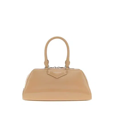 Givenchy Beige Leather Small Antigona East-west Handbag Sand Borse A Mano In Brown