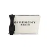 Givenchy Embroidered Logo Cotton Linen Canvas Pouch In Multi