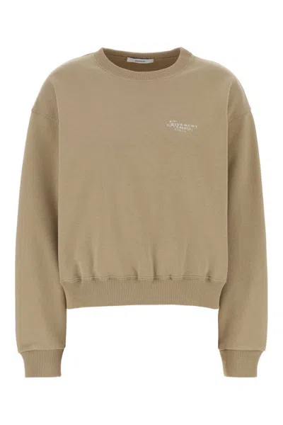 Givenchy Beige Logo Crew Neck Sweatshirt