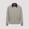 Givenchy Contrast-collar Bomber Jacket In Gray