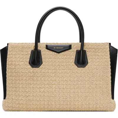 Givenchy Beige Medium Antigona Catchall Bag In 101-natural