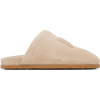 Givenchy Puffy Logo-patch Suede Mules In Multi