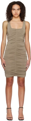 Givenchy Ruched Sleeveless Mini Dress In 250 Beige