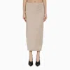 GIVENCHY GIVENCHY BEIGE SILK DOUBLE-LENGTH SKIRT
