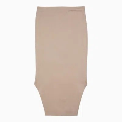 GIVENCHY GIVENCHY BEIGE SILK DOUBLE-LENGTH SKIRT WOMEN