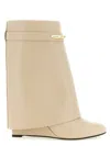Givenchy Beige Solid Pointed Toe Boots In Neutral
