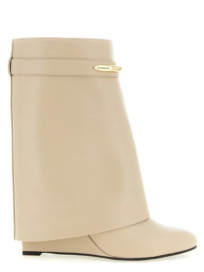 Givenchy Beige Solid Pointed Toe Boots In Neutral