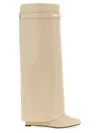 Givenchy Beige Solid Pointed Toe Boots In Neutral