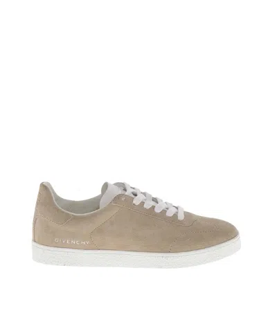Givenchy Beige Suede Sneakers In Neutral