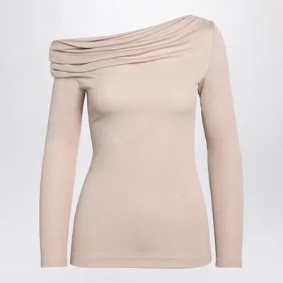 Givenchy Beige Sweater With Bare Shoulder In Pink