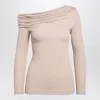 Givenchy Beige Sweater With Bare Shoulder In Pink